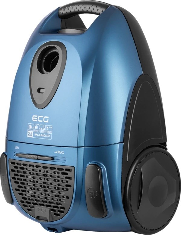 Podlahový vysavač ECG VP SBS4400 Sapphire v metalické modré barvě